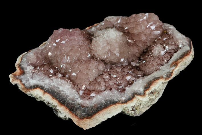 Pink Amethyst Geode Section - Argentina #113314